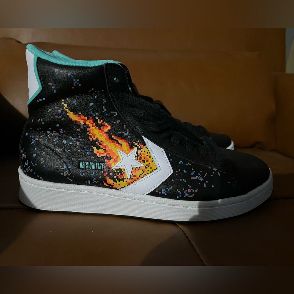 CONVERSE X NBA JAM X PRO LEATHER HIGH 'HE'S ON FIRE!'-Size 7 men's/ 8.5 women's